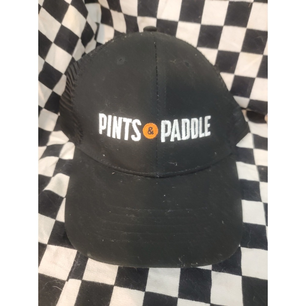 Pints & Paddle Black Mesh Trucker Hat | Infinity Headwear OSFM 🍻